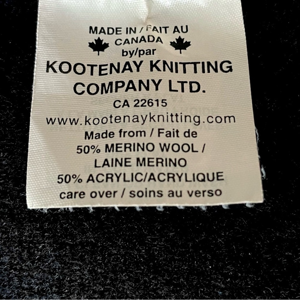 Kootenay Knitting Co Cardigan, Front Zip, Wool Blend, Made in Canada, Sz Large - Picture 9 of 11